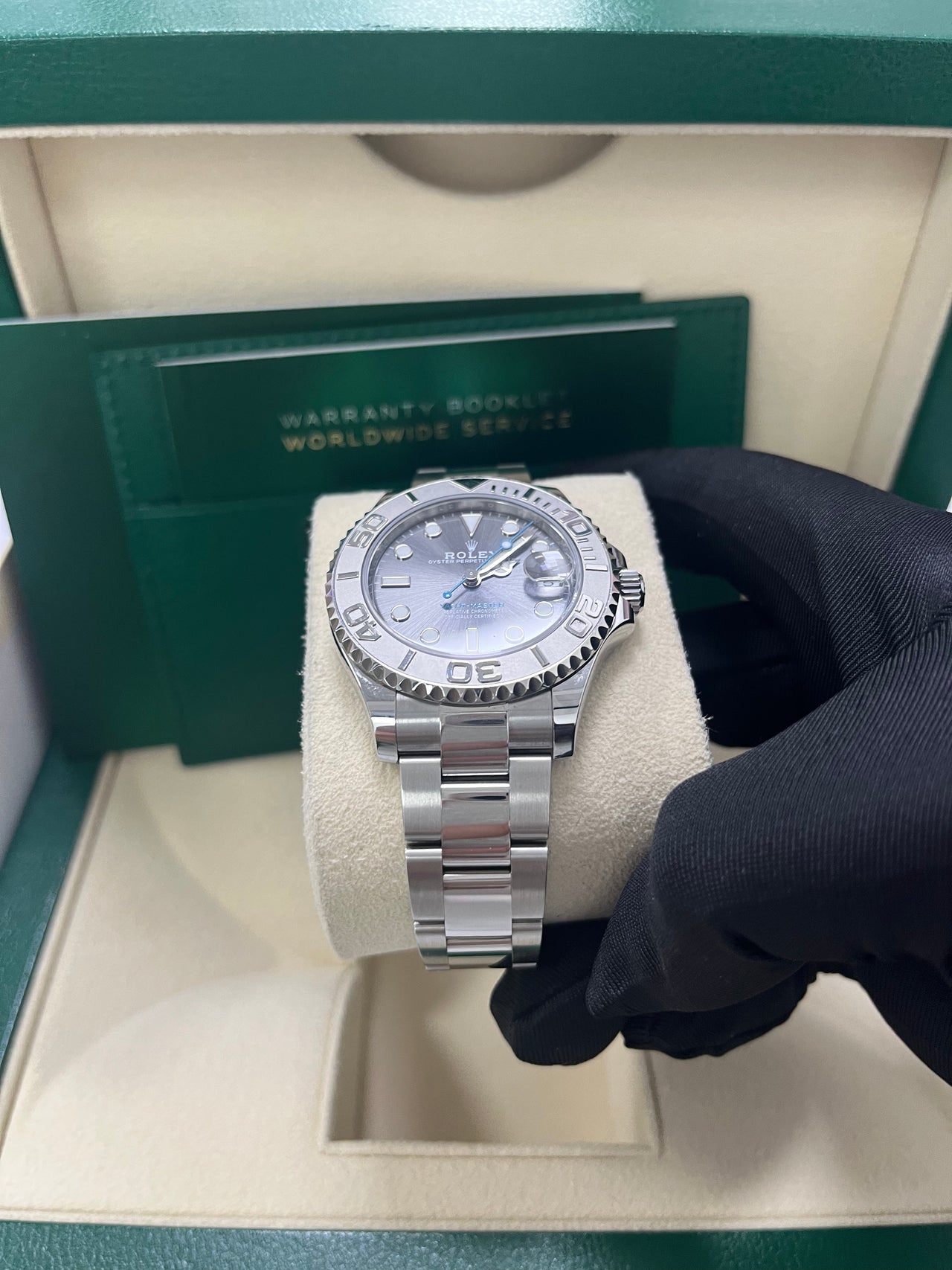 Rolex Yacht-Master 37 37mm Rhodium Dial 268622 Steel with Platinum Bezel