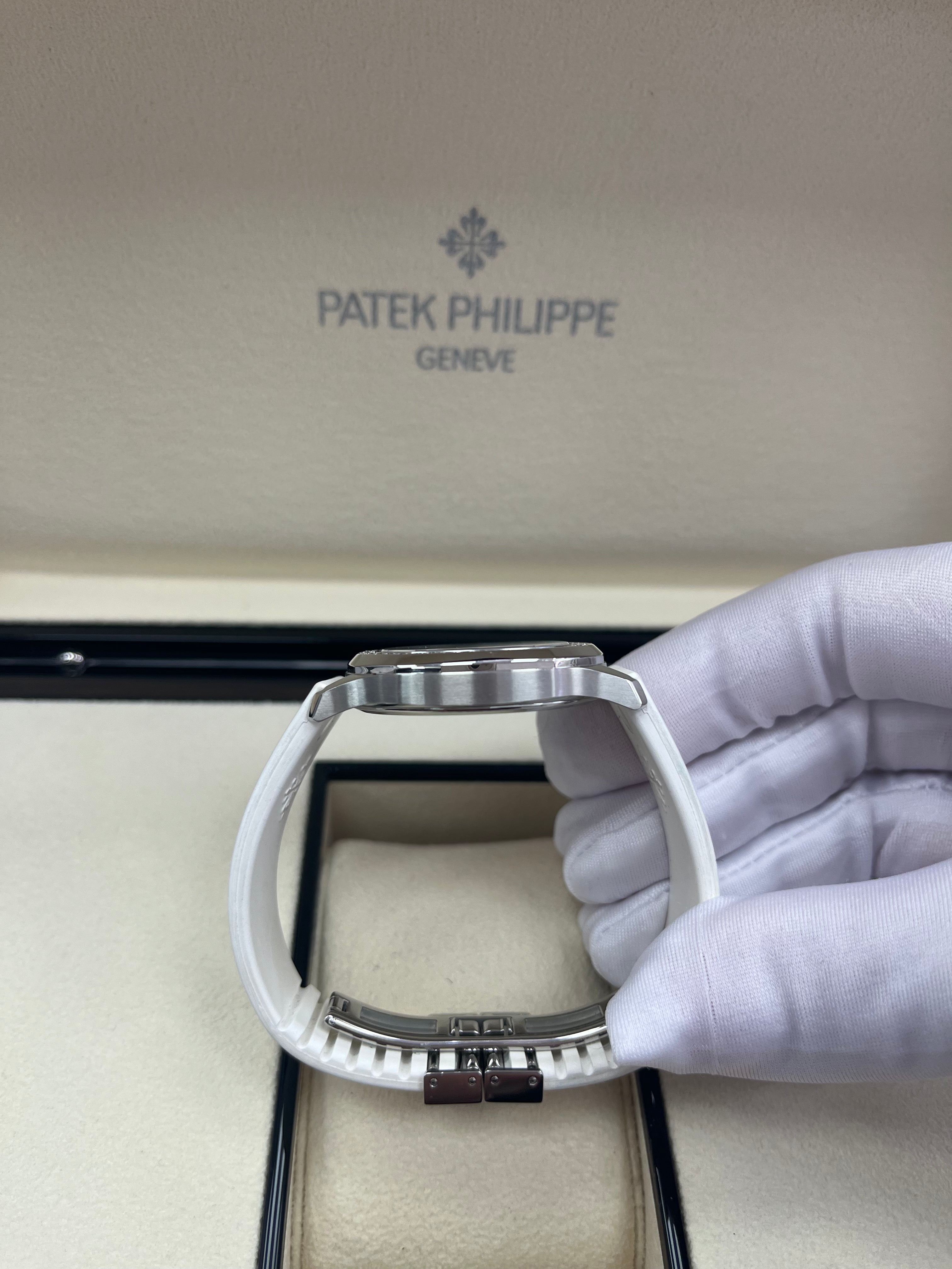 Patek Philippe Aquanaut Ladies Stainless Steel White Dial Diamond Bezel (Reference # 5067A-011)