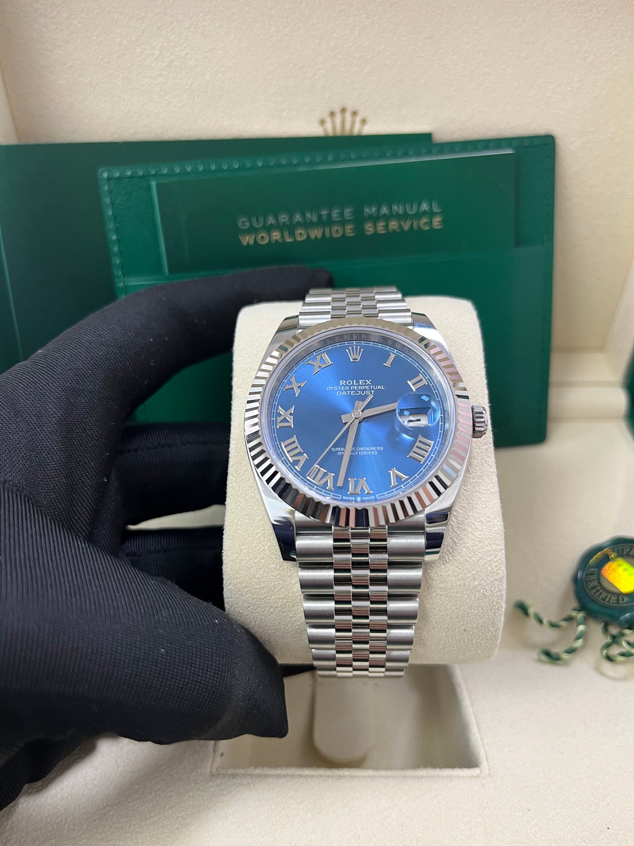 Rolex Datejust 41 Two-Tone White Gold & Steel - Blue Roman Dial - Fluted Bezel (Ref# 126334)