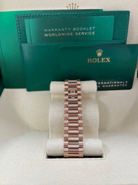 Thumbnail for Rolex Day-Date 36 Everose Gold Day-Date 36 Watch - Fluted Bezel - Rosé Diamond Dial - President 128235