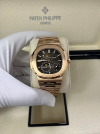 Thumbnail for Patek Philippe Nautilus Moon Phase Rose Gold 40mm Brown Black Dial 5712/1R-001