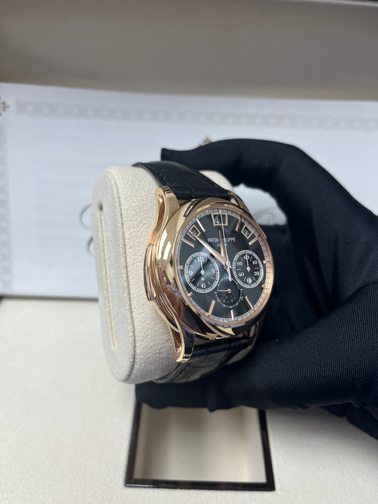 Patek Philippe Grand Complications (submodel) Rose Gold Black Dial 5208R-001