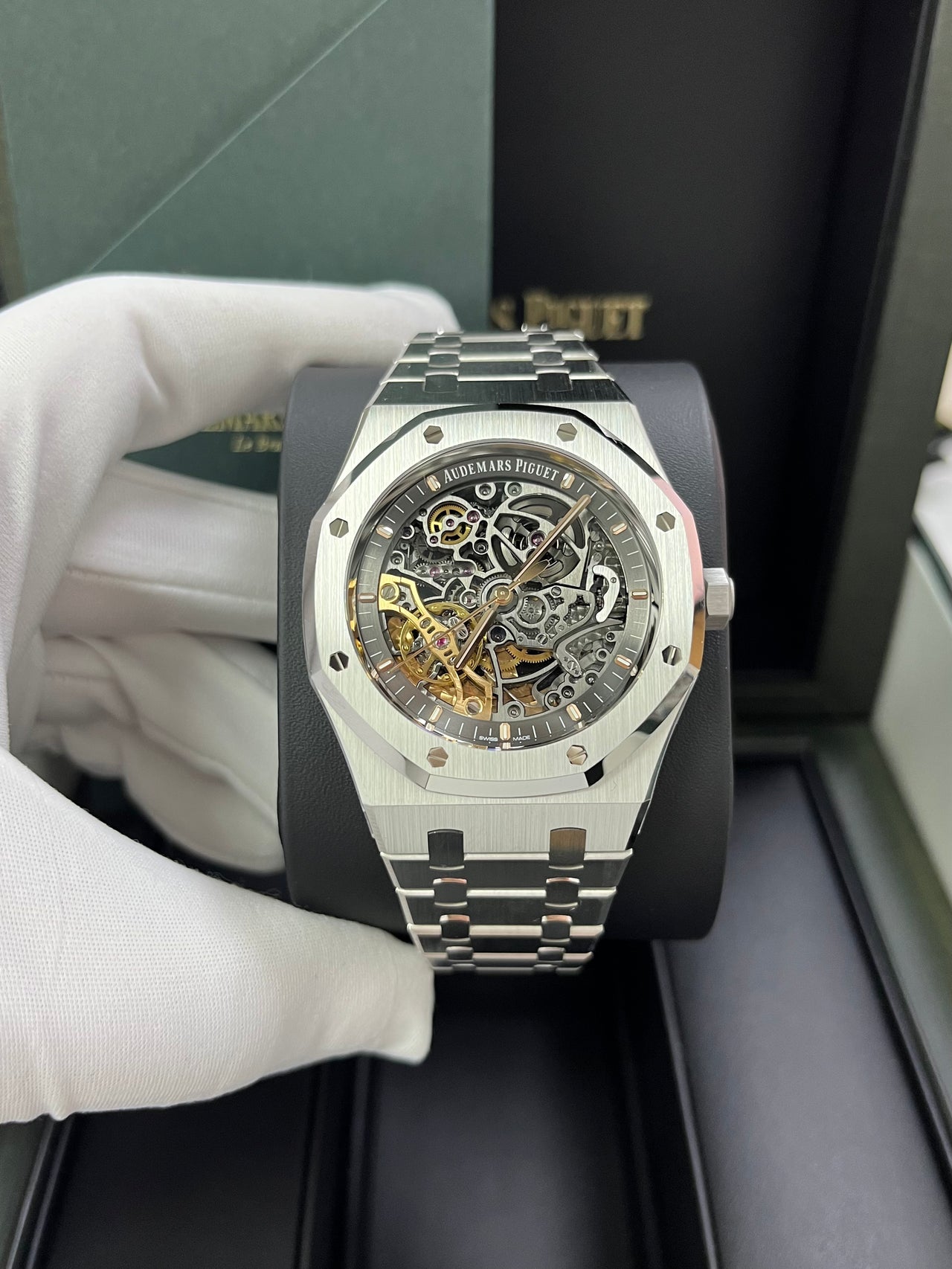 Audemars piguet royal oak skeleton double balance sale