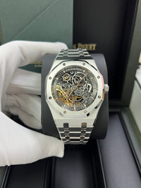 Thumbnail for Audemars Piguet Royal Oak Double Balance Wheel Openwork/ Stainless Steel/ Skeleton Dial (Ref#15407ST.OO.1220ST.01)