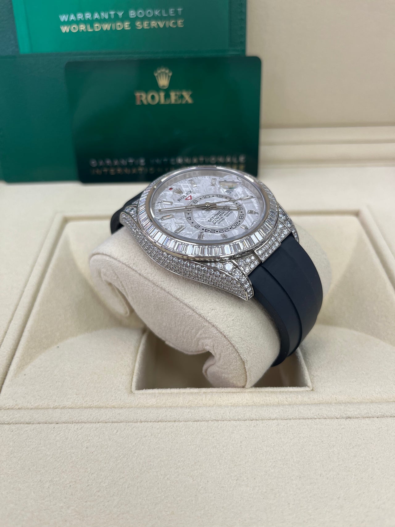 Rolex Sky-Dweller Meteorite Diamonds Baguette Dial Factory Diamonds (Reference # 326259tbr)