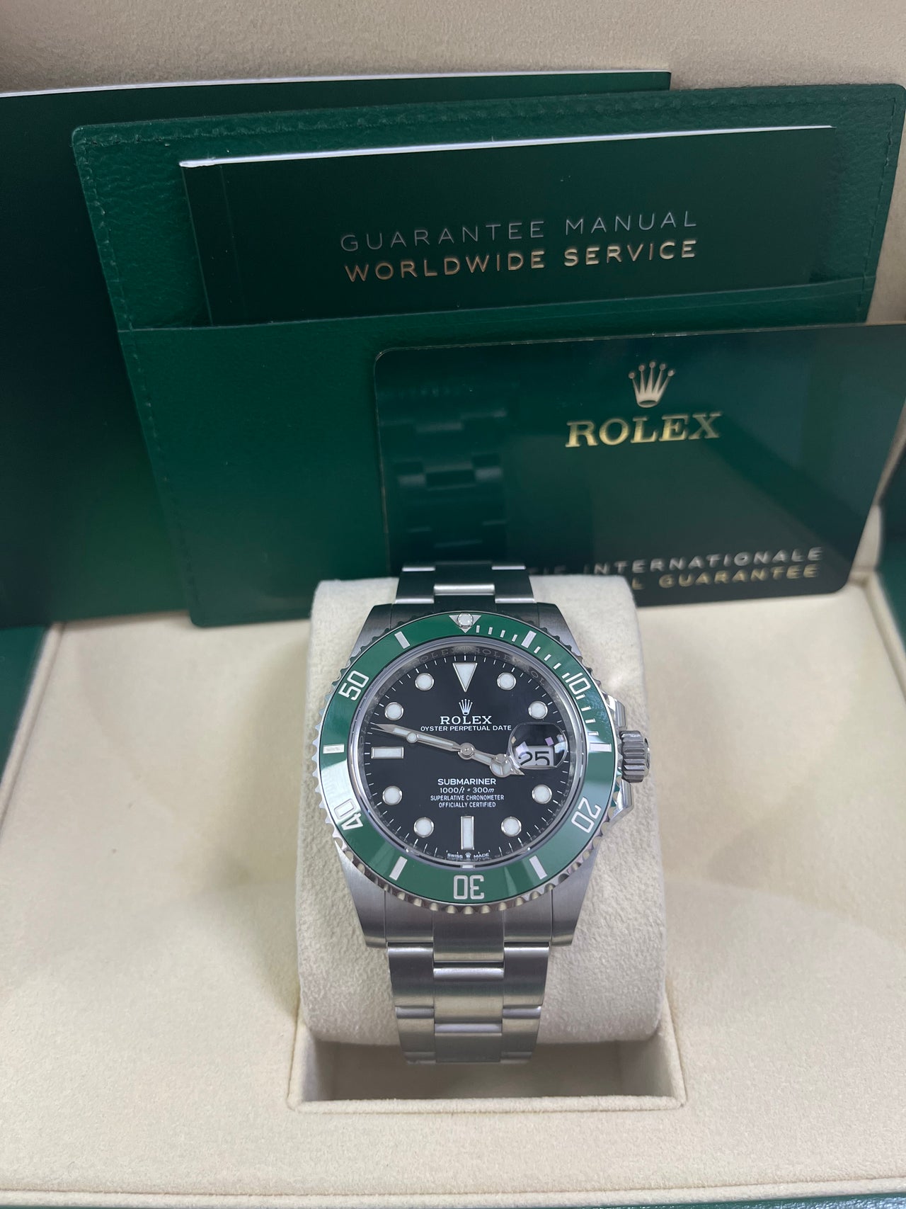 Rolex Submariner Stainless Steel "The Starbucks" - "Kermit" Black and Green Bezel (Ref#126610LV)