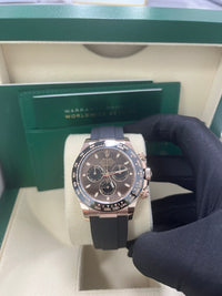 Thumbnail for Rolex Daytona Everose Gold Cosmograph 40 Watch - Chocolate Index Dial - Black Oysterflex Strap (Ref# 116515LN)