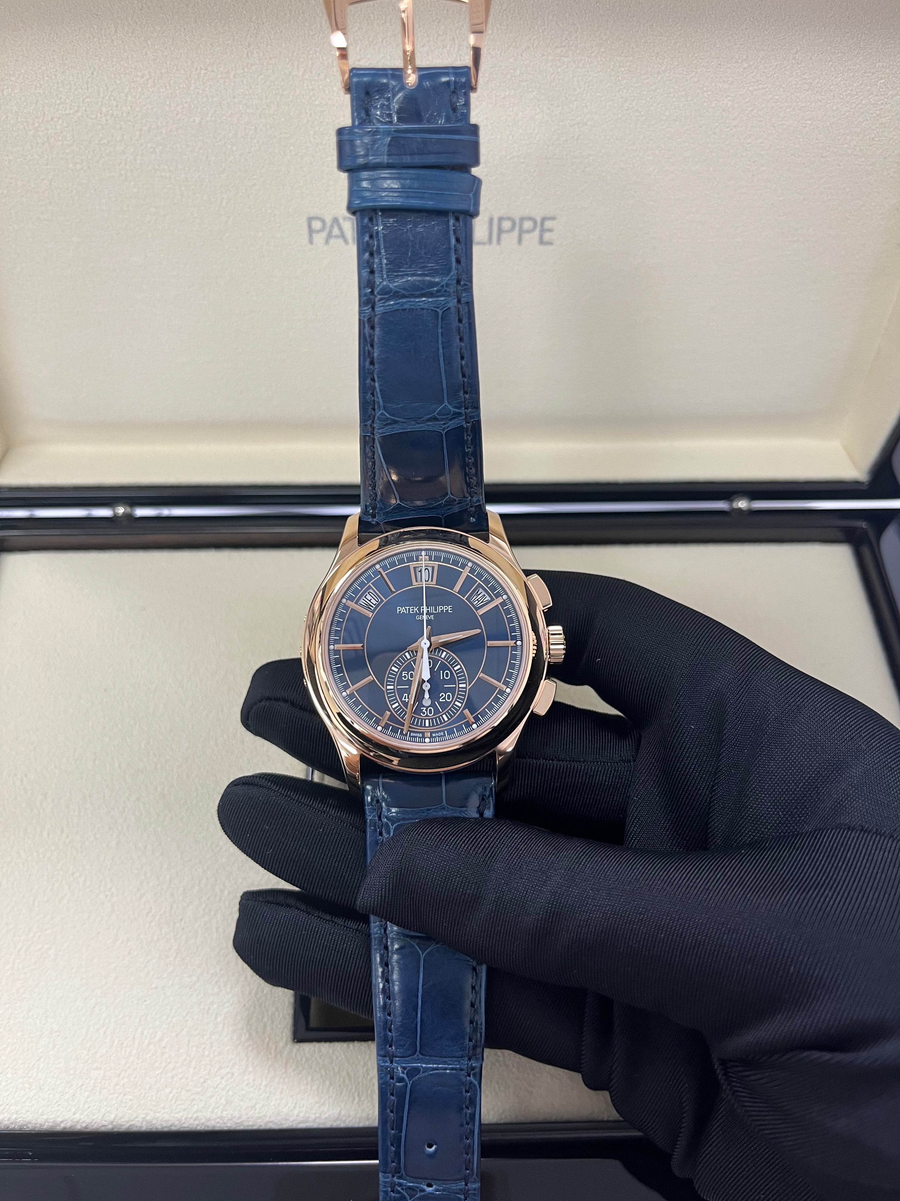 Patek Philippe Annual Calendar Chronograph NEW RELEASE 2023 Patek 5905R-010 Blue Dia