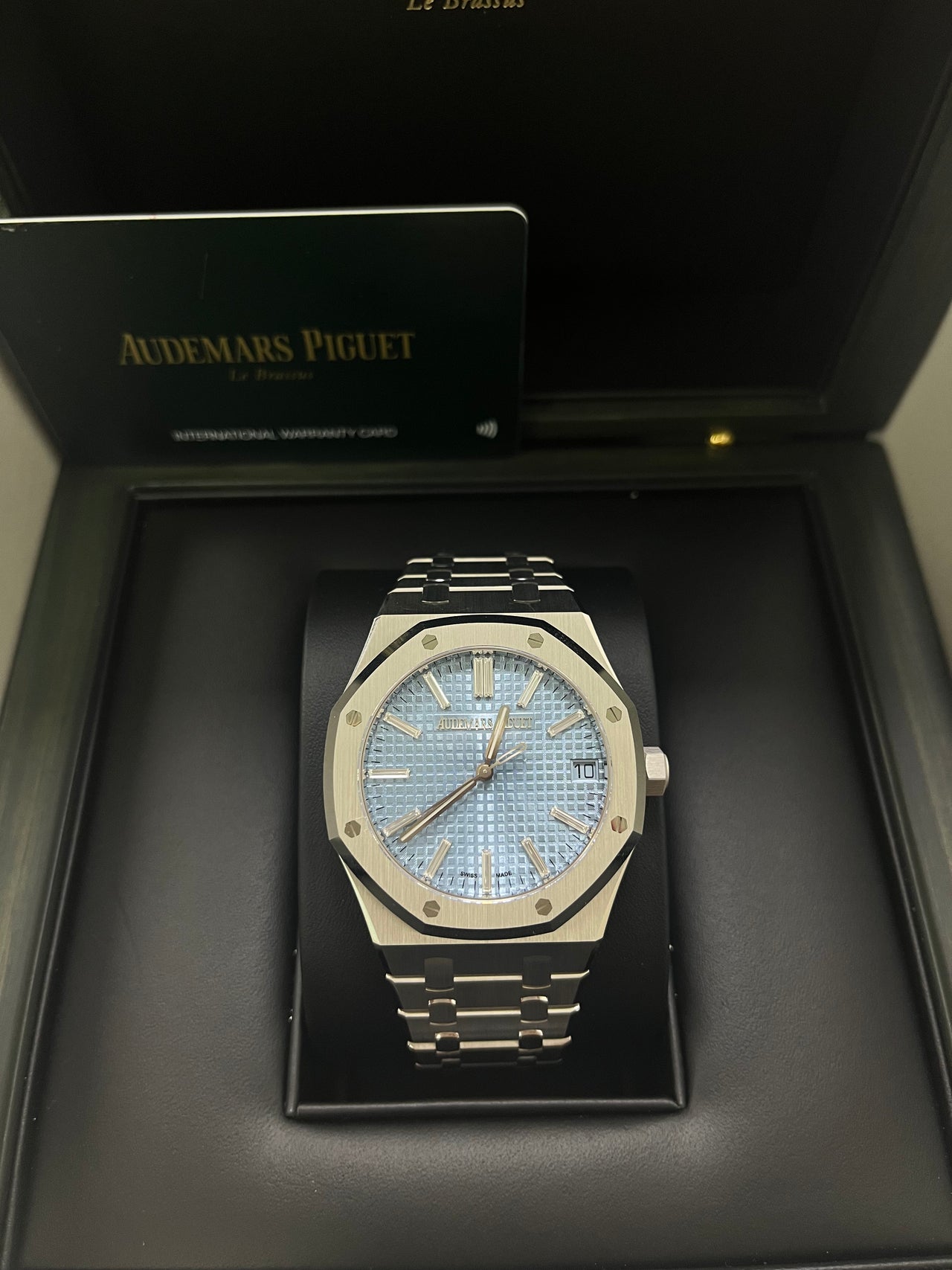 Audemars Piguet Royal Oak Limited Edition of 100 Ice Blue Baguette Dial 15510BC.OO.1320BC.01