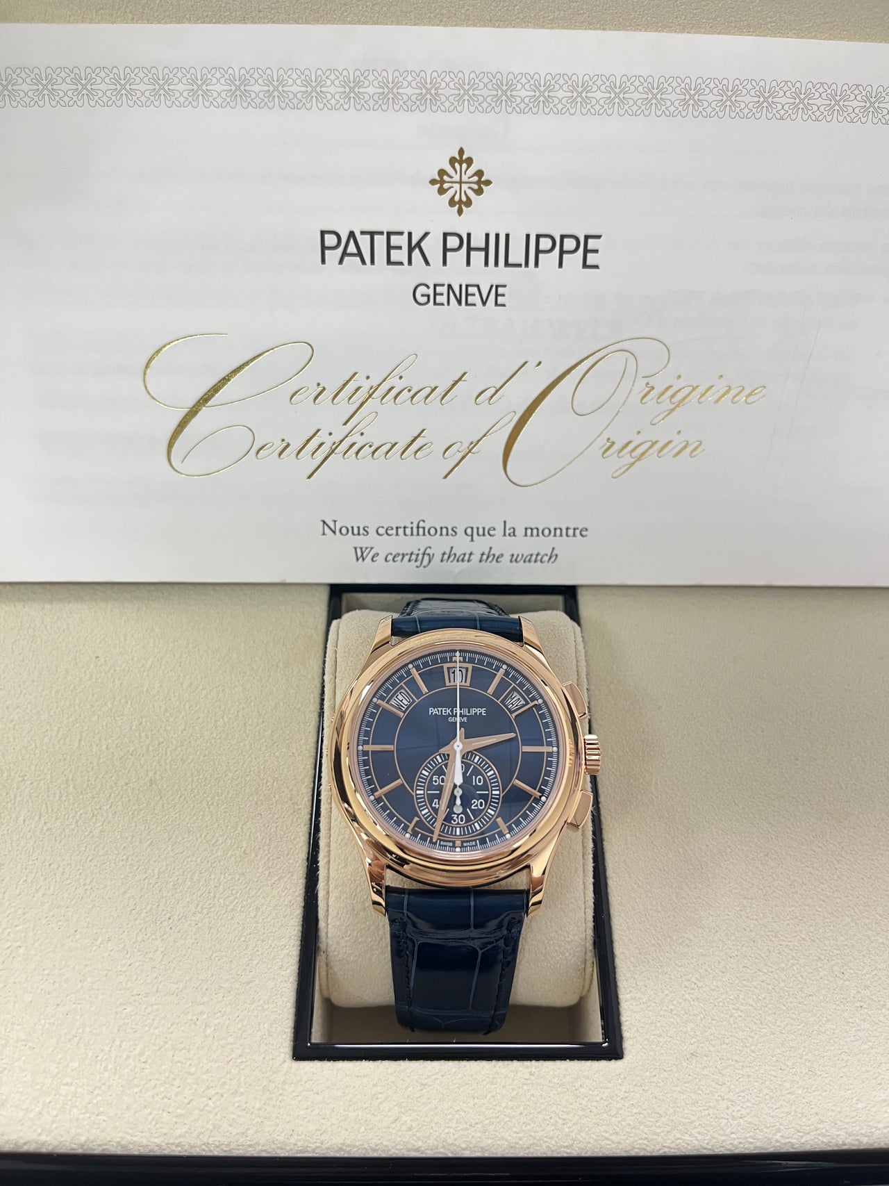 Patek Philippe Annual Calendar Chronograph 5905R-010 Blue Dial