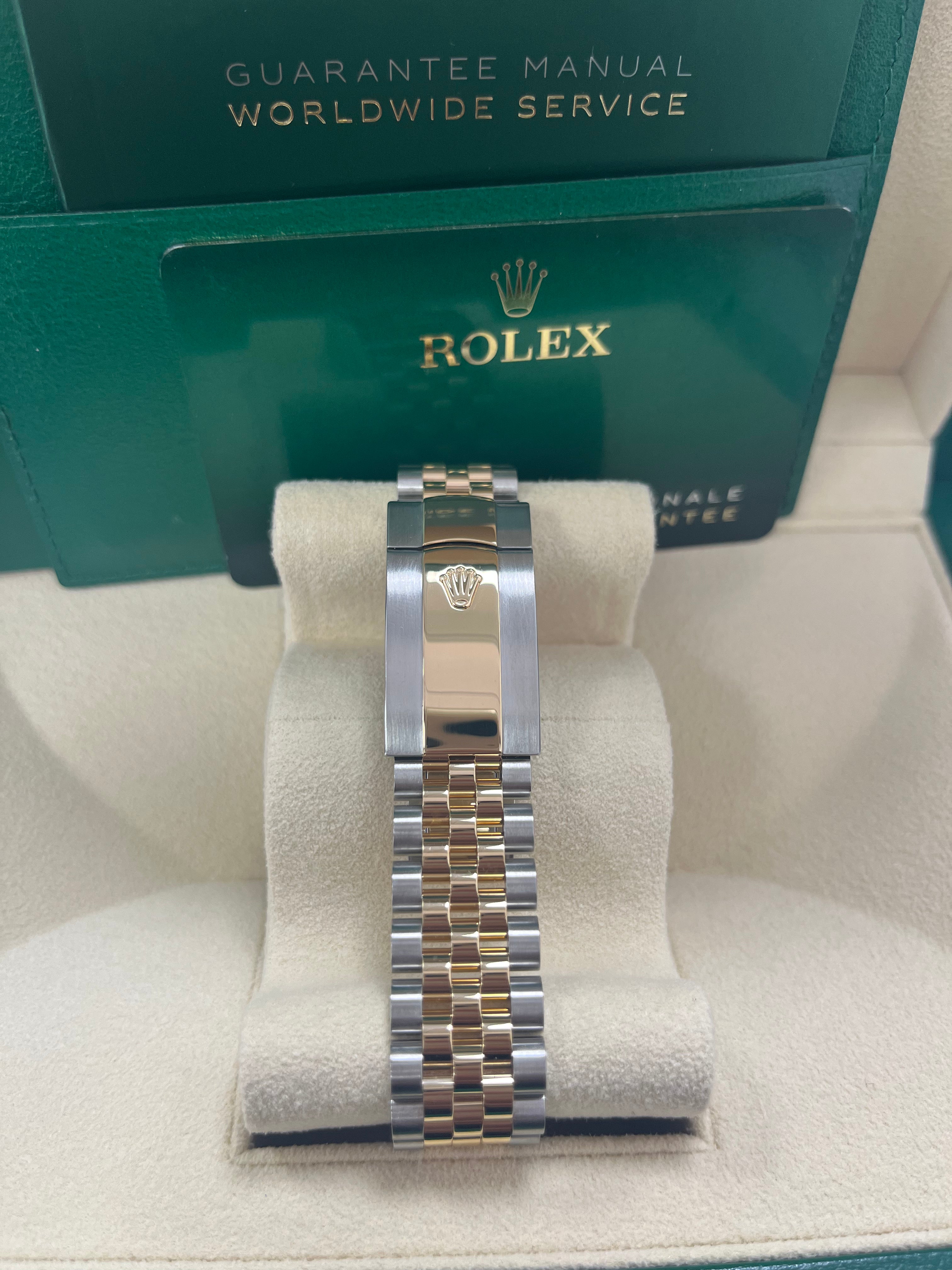 Rolex Datejust 36mm Steel and Yellow Gold  Fluted Palm Dial Jubilee Bracelet (Ref# 126233)
