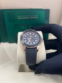 Thumbnail for Rolex Yacht-Master 37mm Rose Gold - Black Dial - Oysterflex Strap (Ref# 268655)