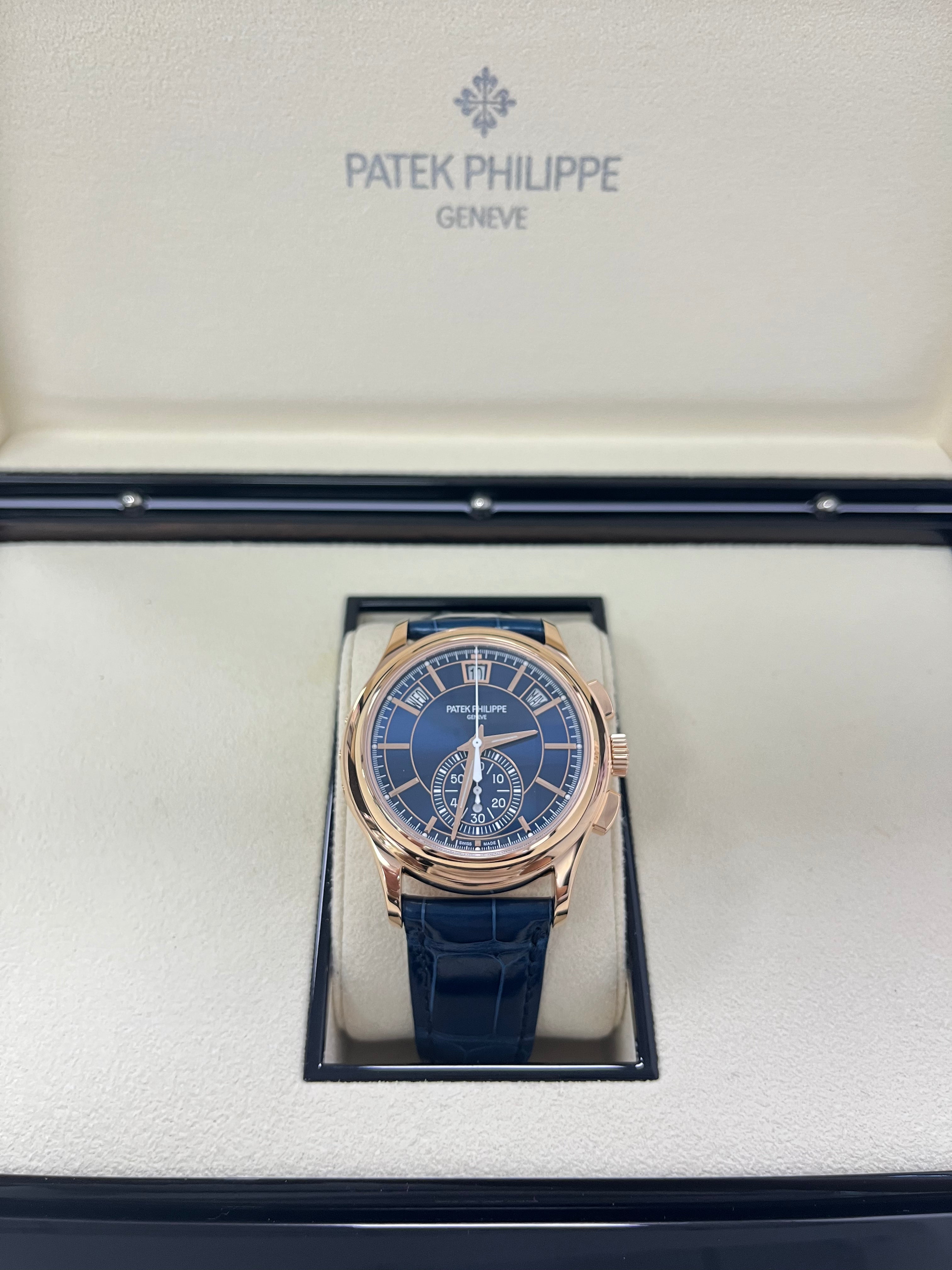 Patek Philippe Annual Calendar Chronograph NEW RELEASE 2023 Patek 5905R-010 Blue Dia