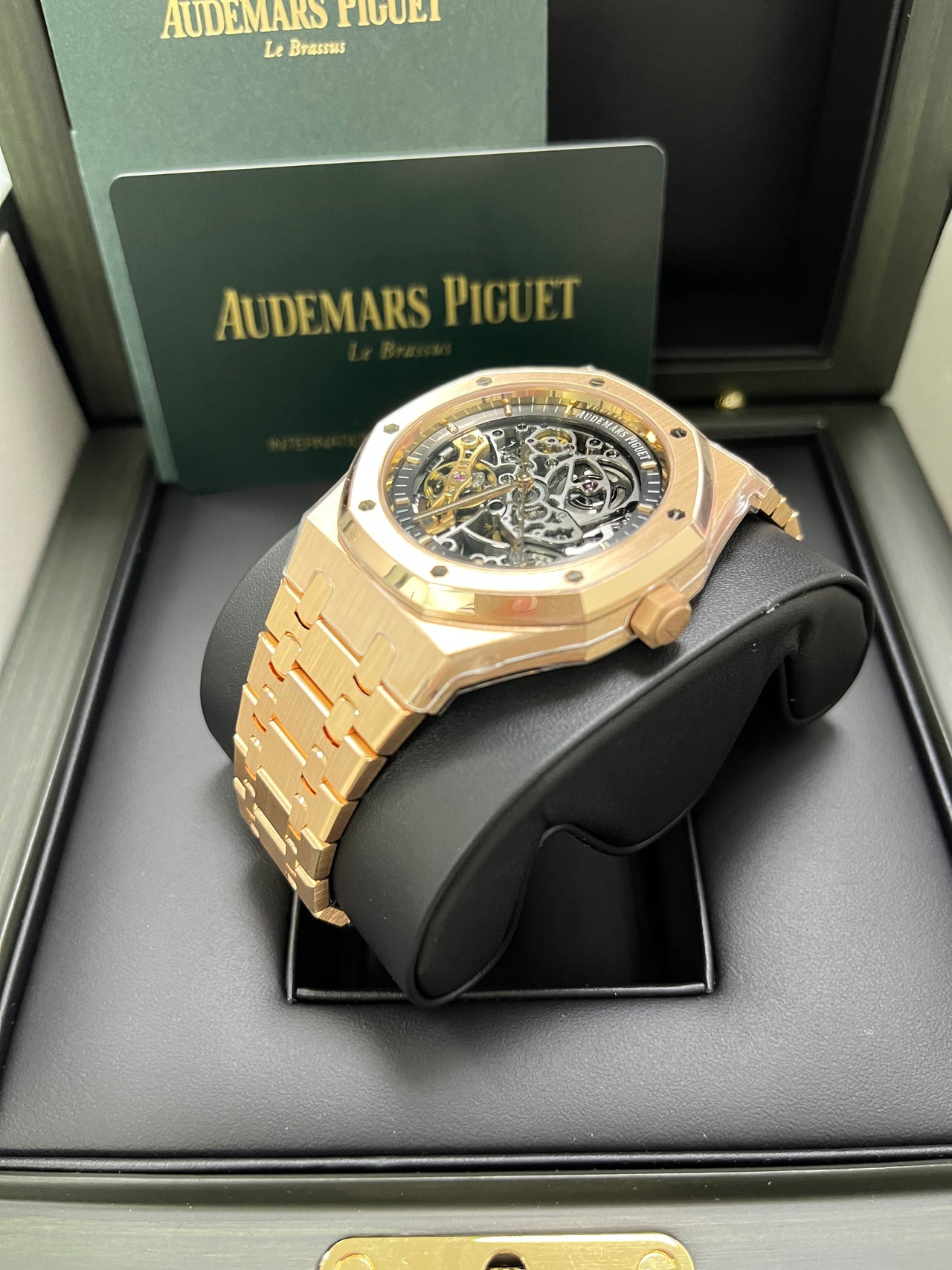 Audemars Piguet Royal Oak Rose Gold 41mm Double Balance Wheel Openwork Skeleton (Ref # 15407OR.OO.1220OR.01)