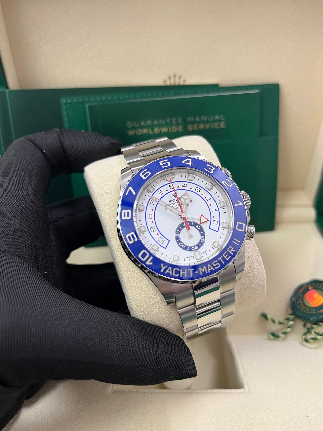 Rolex Yacht-Master II Stainless Steel - Matte White Mercedes Dial (Ref# 116680)