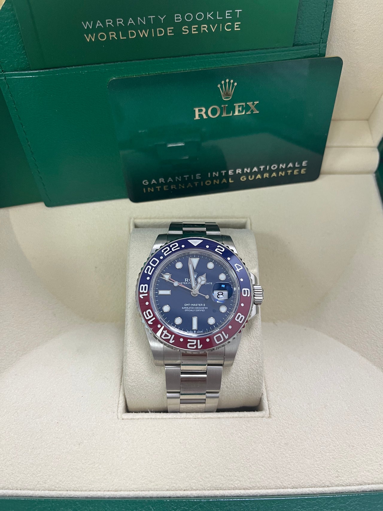 Rolex GMT-Master II - 40mm White Gold "Pepsi" - Blue Dial - Oyster Bracelet (Ref#126719BLRO)