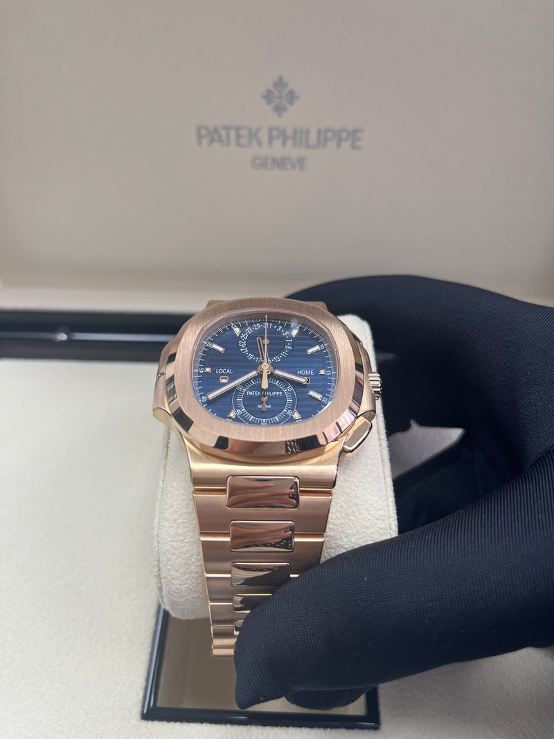 Patek Philippe Nautilus featuring a blue baton dial with a specia