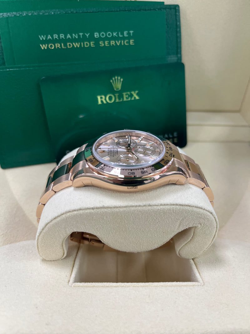 Rolex Daytona Everose Gold Rose Diamond Baguette 40mm Dial Oyster Bracelet Ref# (116505)