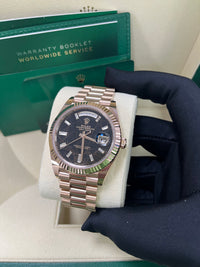 Thumbnail for Rolex Day-Date 40 Fluted Bezel - Eisenkiesel Diamond Dial - President Bracelet 228235