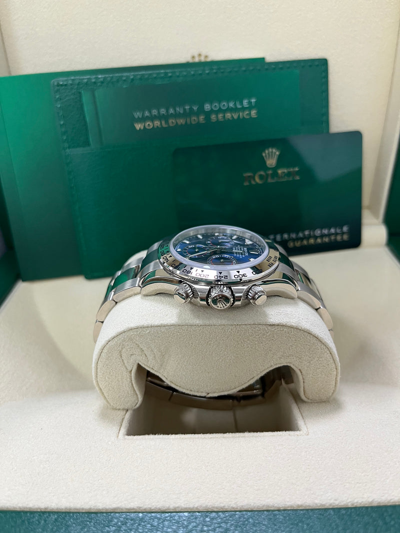 Rolex Daytona White Gold Cosmograph 40 Watch - Blue Index Dial (Ref# 116509)