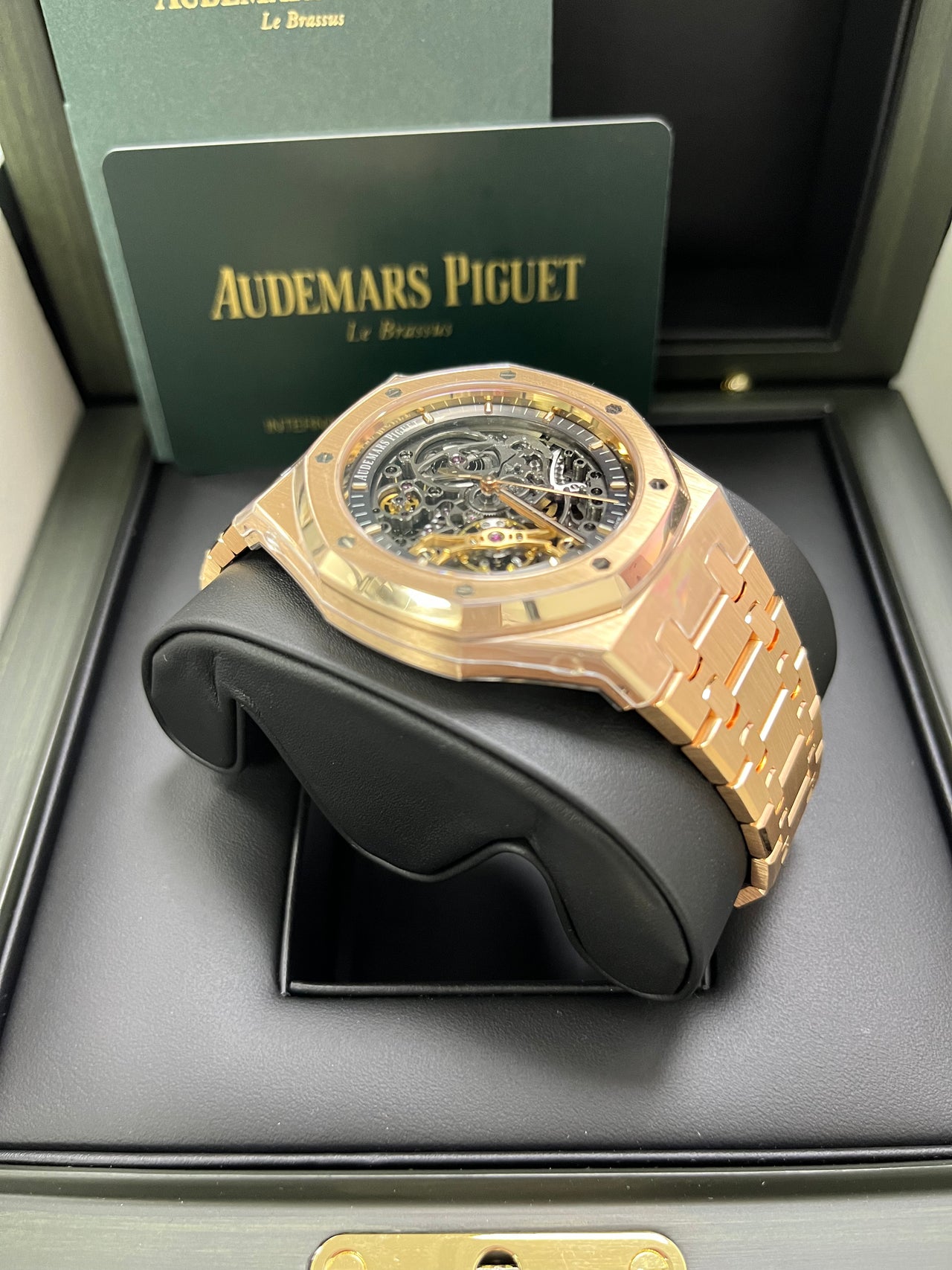 Audemars Piguet Royal Oak Rose Gold 41mm Double Balance Wheel Openwork Skeleton (Ref # 15407OR.OO.1220OR.01)