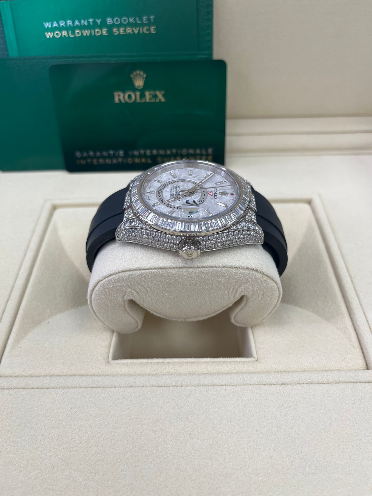 Rolex Sky-Dweller Meteorite Diamonds Baguette Dial Factory Diamonds (Reference # 326259tbr)