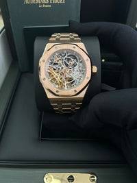 Thumbnail for Audemars Piguet Royal Oak - 37mm Skeleton Rose Gold - Double Balance Wheel Openworked -PreOwned (Ref# 15467OR.OO.1256OR.01)