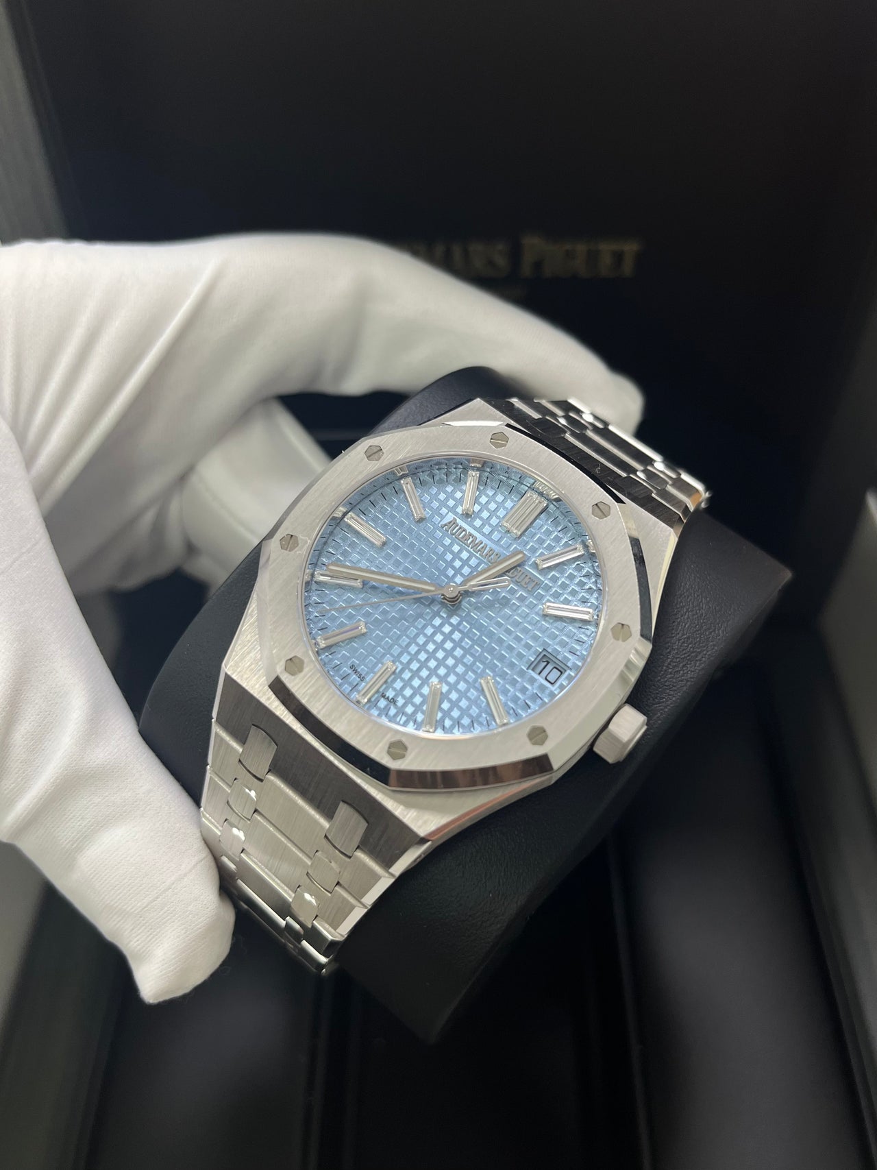 Audemars Piguet Royal Oak Limited Edition of 100 Ice Blue Baguette Dial 15510BC.OO.1320BC.01