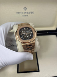 Thumbnail for Patek Philippe Nautilus Moon Phase Rose Gold 40mm Brown Black Dial 5712/1R-001