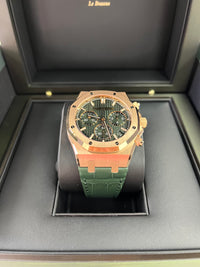 Thumbnail for Audemars Piguet ROYAL OAK SELFWINDING CHRONOGRAPH “50TH ANNIVERSARY” GREEN DIAL GREEN STRAP (Ref # 26240OR.OO.D404CR.01)