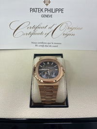 Thumbnail for Patek Philippe Nautilus Moon Phase Rose Gold 40mm Brown Black Dial 5712/1R-001