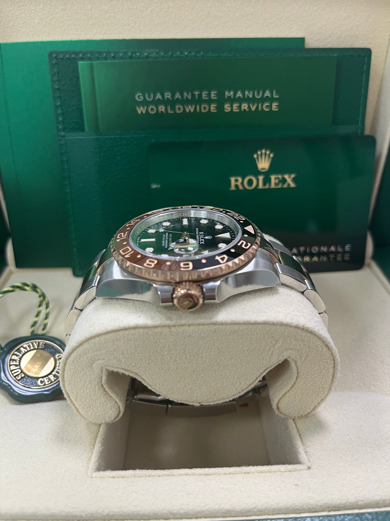 Rolex GMT-Master II Two-Tone Stainless Steel and Rose Gold - "The Rootbeer"- Black and Brown Bezel - Oyster Bracelet (Ref# 126711CHNR)