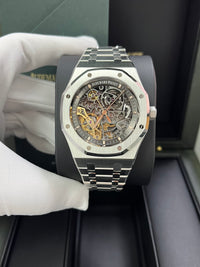 Thumbnail for Audemars Piguet Royal Oak Double Balance Wheel Openwork/ Stainless Steel/ Skeleton Dial (Ref#15407ST.OO.1220ST.01)