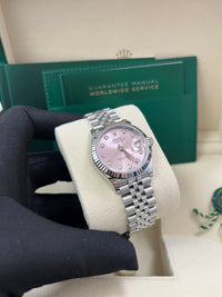 Thumbnail for Rolex Datejust 31 Fluted Bezel Pink Diamond Dial Jubilee Bracelet 278274