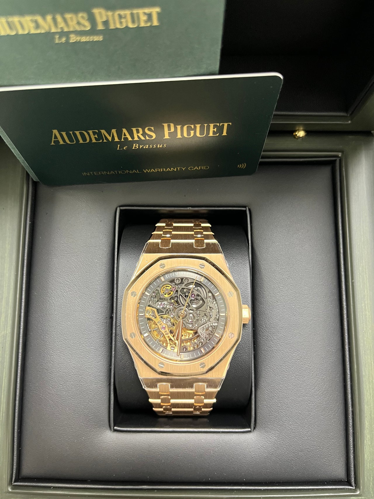 Audemars Piguet Royal Oak Rose Gold 41mm Double Balance Wheel Openwork Skeleton (Ref # 15407OR.OO.1220OR.01)