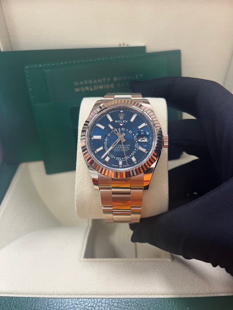 Rolex sky dweller clearance blue face for sale