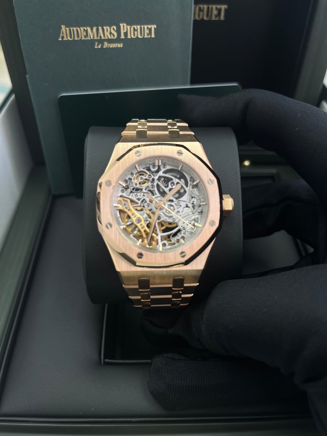 Audemars Piguet Royal Oak - 37mm Skeleton Rose Gold - Double Balance Wheel Openworked (Ref# 15467OR.OO.1256OR.01)