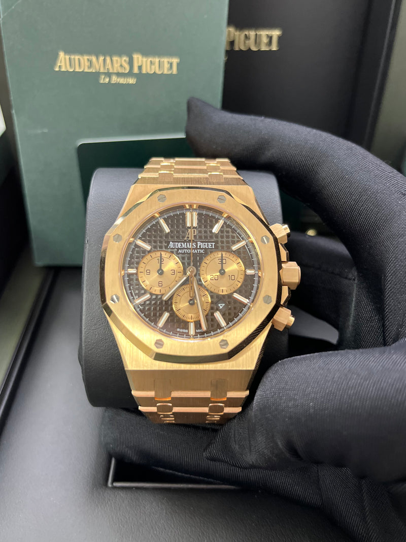 Audemars Piguet Royal Oak Selfwinding Chronograph Rose Gold Chocolat WatchesOff5th