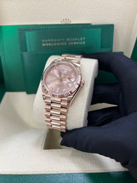 Thumbnail for Rolex Day-Date 36 Everose Gold Day-Date 36 Watch - Fluted Bezel - Rosé Diamond Dial - President 128235