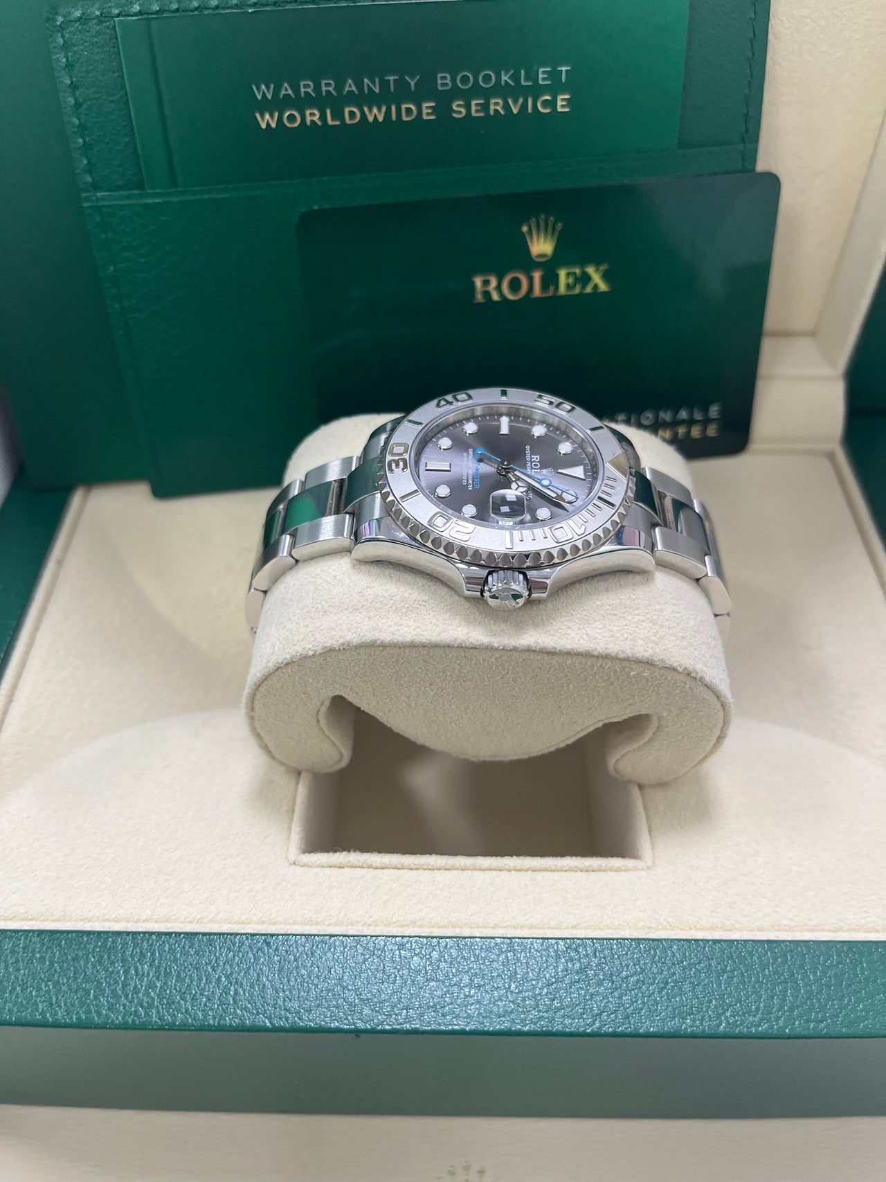 Rolex Yacht-Master 37 37mm Rhodium Dial 268622 Steel with Platinum Bezel