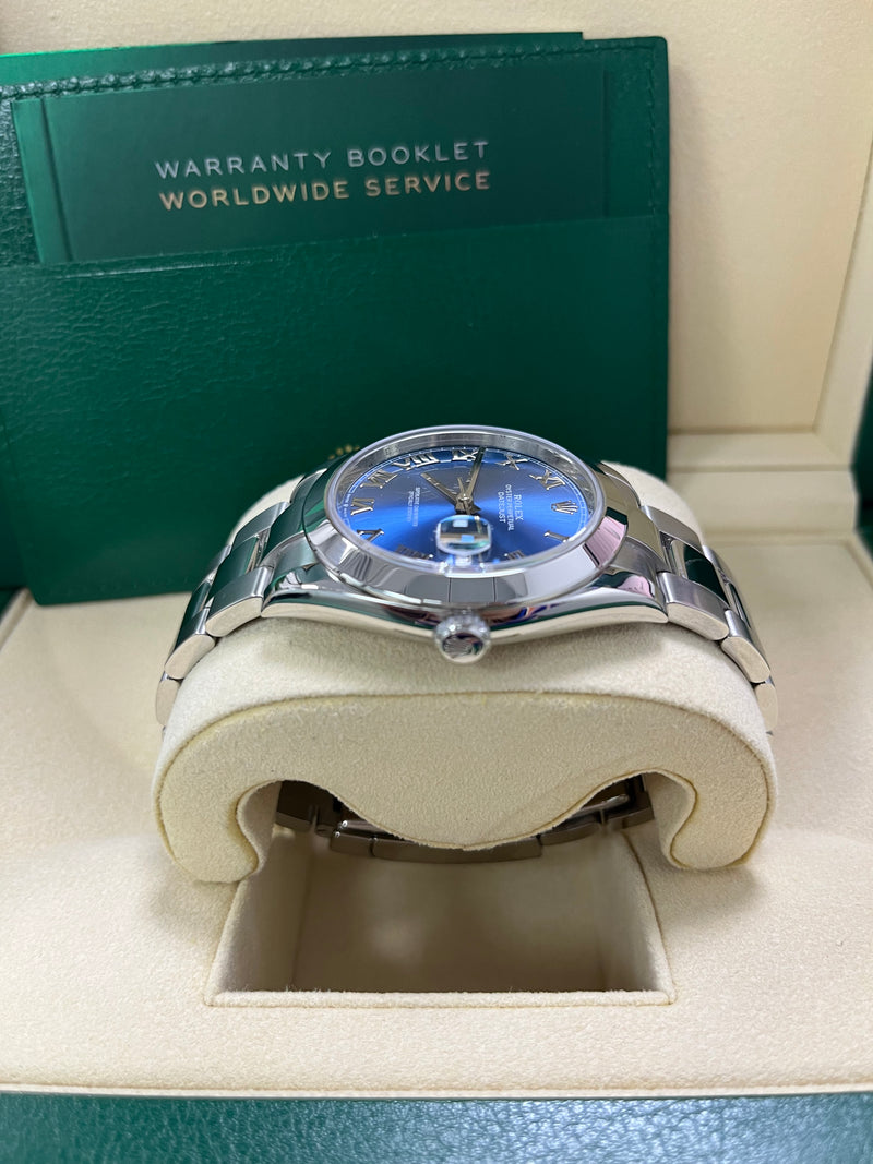 Rolex Datejust 41mm “Blue Roman Dial” Oyster Bracelet Reference # 126300