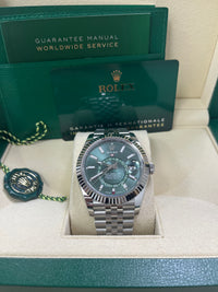 Thumbnail for Rolex Sky-Dweller Mint Green Index Dial - Jubilee Bracelet 336934