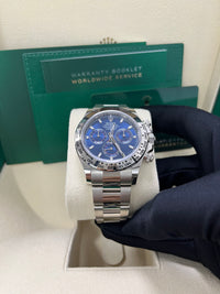 Thumbnail for Rolex Daytona White Gold Cosmograph 40 Watch - Blue Index Dial (Ref# 116509)