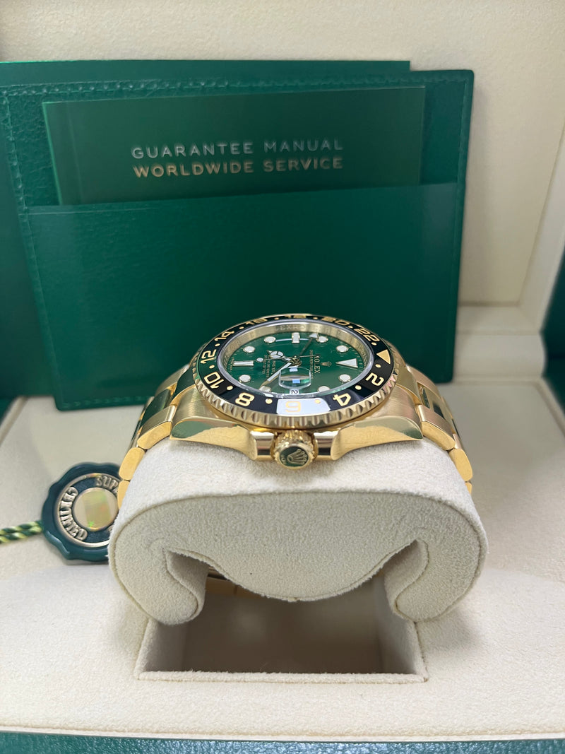 Rolex gmt master 2025 ii gold green face