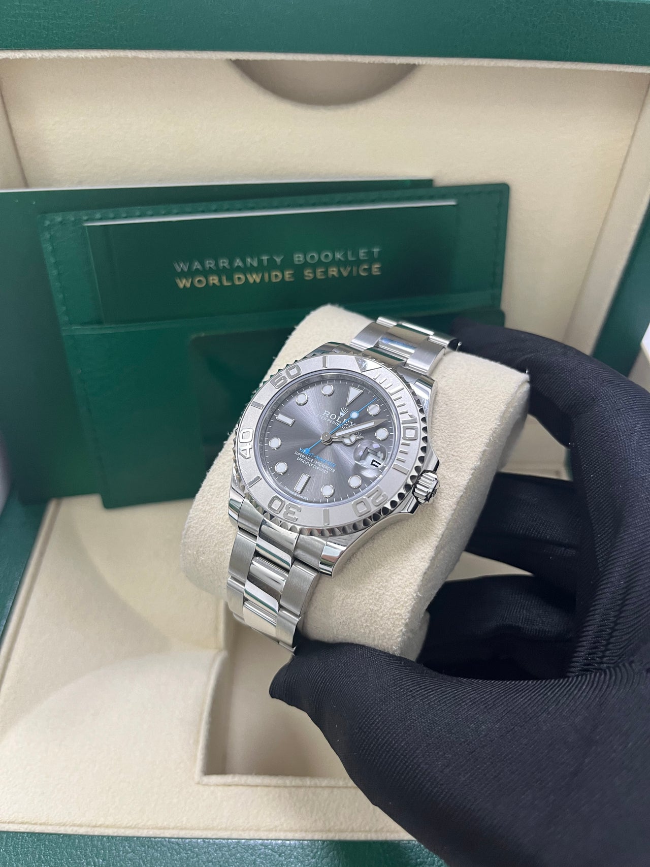 Rolex Yacht-Master 37 37mm Rhodium Dial 268622 Steel with Platinum Bezel