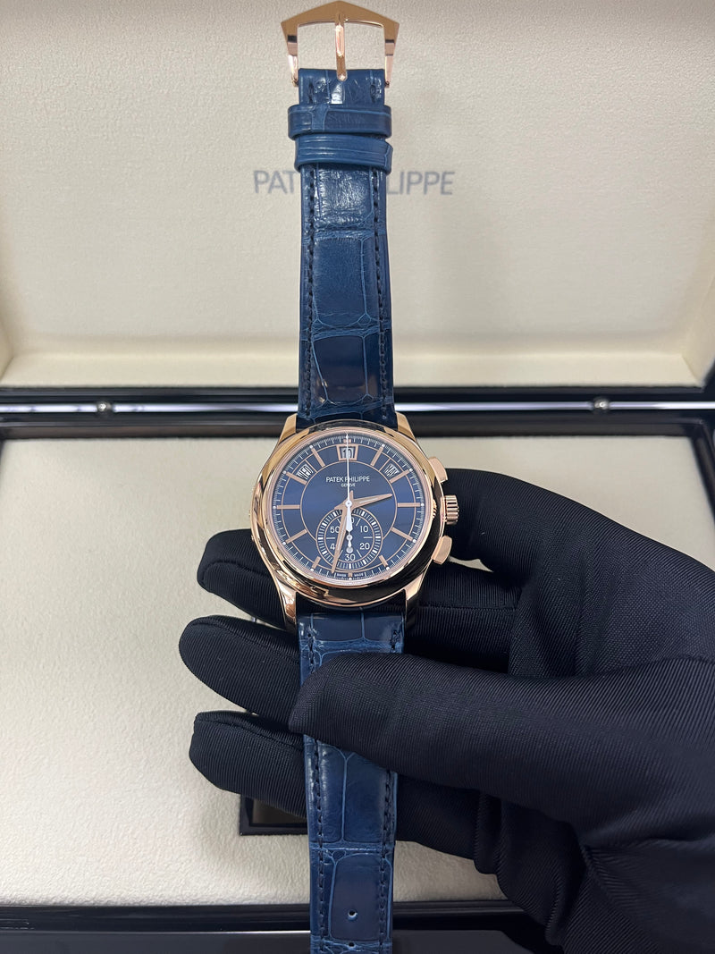 Patek Philippe Annual Calendar Chronograph NEW RELEASE 2023 Patek 5905R-010 Blue Dial