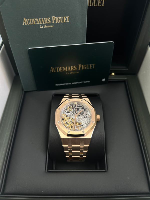 Audemars Piguet Royal Oak - 37mm Skeleton Rose Gold - Double Balance Wheel Openworked -PreOwned (Ref# 15467OR.OO.1256OR.01)