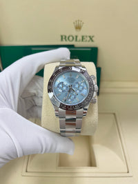 Thumbnail for Rolex Daytona Platinum 40mm Ice Blue Diamond Baguette Dial (Ref # 116506)