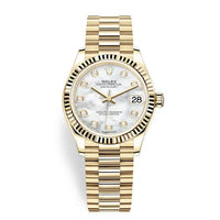 Thumbnail for Rolex Datejust 278278 MOP Diamond President 31mm Yellow Gold Ladies Watch