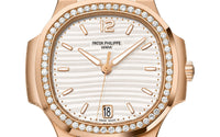 Thumbnail for Partial payment towards Patek Philippe Nautilus Ladies Rose Gold Nautilus White Dial Diamond Bezel 7118/1200R - 001 - WatchesOff5thWatch